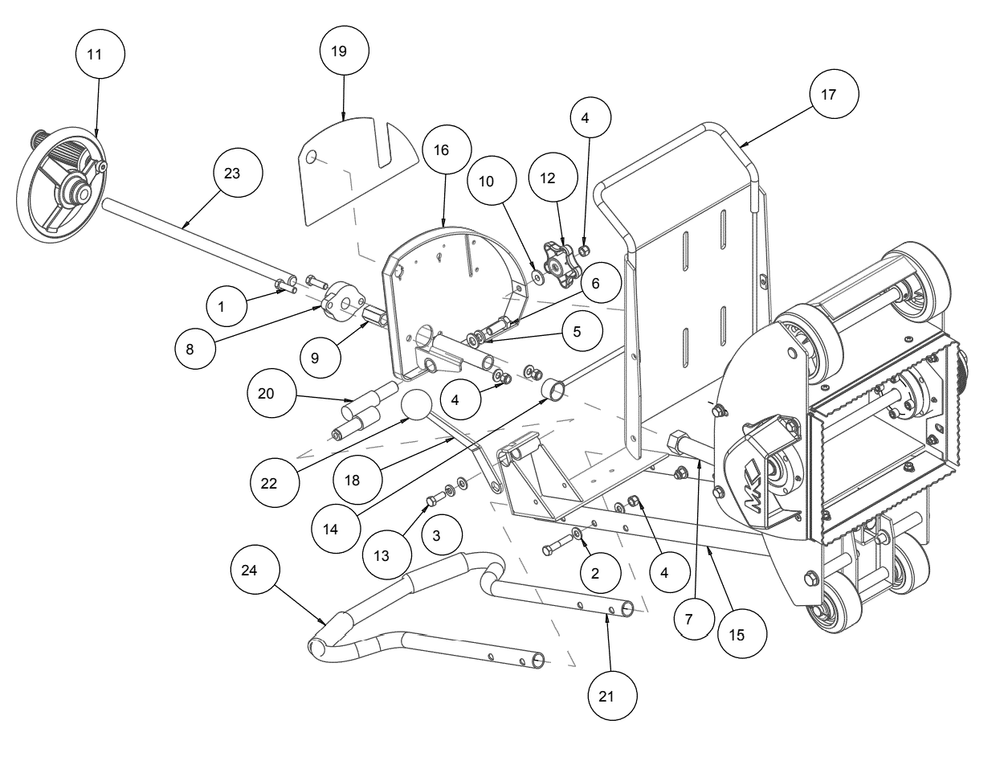 Section 08 Diagram and Parts List for SG-9  MK Diamond Grinder